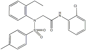 333446-85-8 N-(2-chlorophenyl)-2-{2-ethyl[(4-methylphenyl)sulfonyl]anilino}acetamide