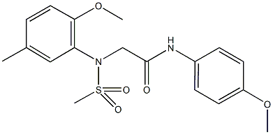 2-[2-methoxy-5-methyl(methylsulfonyl)anilino]-N-(4-methoxyphenyl)acetamide,333446-89-2,结构式