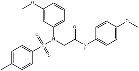 2-{3-methoxy[(4-methylphenyl)sulfonyl]anilino}-N-(4-methoxyphenyl)acetamide,333447-05-5,结构式