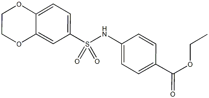 ethyl 4-[(2,3-dihydro-1,4-benzodioxin-6-ylsulfonyl)amino]benzoate|