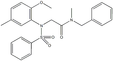 333448-54-7 N-benzyl-2-[2-methoxy-5-methyl(phenylsulfonyl)anilino]-N-methylacetamide