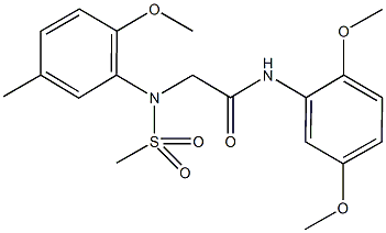 333449-03-9 N-(2,5-dimethoxyphenyl)-2-[2-methoxy-5-methyl(methylsulfonyl)anilino]acetamide