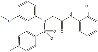 N-(2-chlorophenyl)-2-{3-methoxy[(4-methylphenyl)sulfonyl]anilino}acetamide Structure