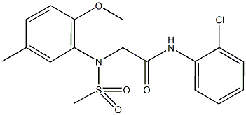 N-(2-chlorophenyl)-2-[2-methoxy-5-methyl(methylsulfonyl)anilino]acetamide,333449-42-6,结构式