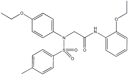 2-{4-ethoxy[(4-methylphenyl)sulfonyl]anilino}-N-(2-ethoxyphenyl)acetamide Structure