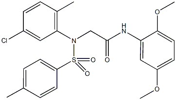 2-{5-chloro-2-methyl[(4-methylphenyl)sulfonyl]anilino}-N-(2,5-dimethoxyphenyl)acetamide|