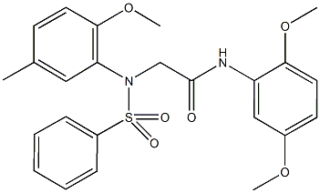 N-(2,5-dimethoxyphenyl)-2-[2-methoxy-5-methyl(phenylsulfonyl)anilino]acetamide|