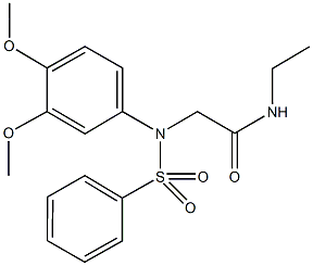 2-[3,4-dimethoxy(phenylsulfonyl)anilino]-N-ethylacetamide|