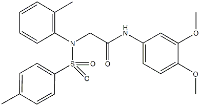 333449-72-2 N-(3,4-dimethoxyphenyl)-2-{2-methyl[(4-methylphenyl)sulfonyl]anilino}acetamide