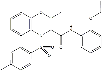2-{2-ethoxy[(4-methylphenyl)sulfonyl]anilino}-N-(2-ethoxyphenyl)acetamide 化学構造式