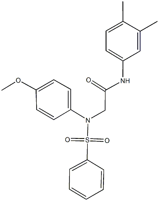 N-(3,4-dimethylphenyl)-2-[4-methoxy(phenylsulfonyl)anilino]acetamide Structure