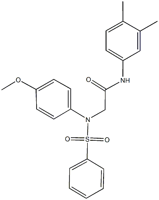 N-(3,4-dimethylphenyl)-2-[4-methoxy(phenylsulfonyl)anilino]acetamide|