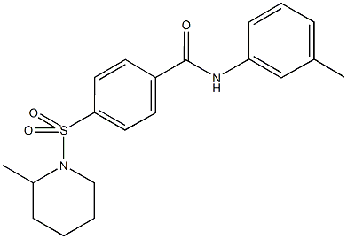 N-(3-methylphenyl)-4-[(2-methylpiperidin-1-yl)sulfonyl]benzamide,333450-12-7,结构式