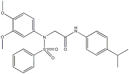2-[3,4-dimethoxy(phenylsulfonyl)anilino]-N-(4-isopropylphenyl)acetamide,333450-51-4,结构式