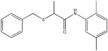 2-(benzylsulfanyl)-N-(2,5-dimethylphenyl)propanamide 结构式