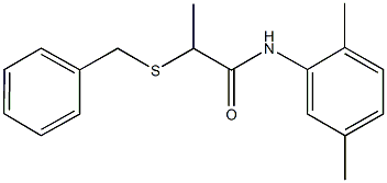 2-(benzylsulfanyl)-N-(2,5-dimethylphenyl)propanamide,333450-64-9,结构式