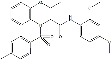 N-(2,4-dimethoxyphenyl)-2-{2-ethoxy[(4-methylphenyl)sulfonyl]anilino}acetamide,333451-04-0,结构式