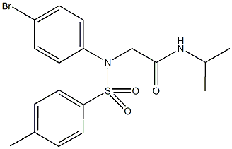 2-{4-bromo[(4-methylphenyl)sulfonyl]anilino}-N-isopropylacetamide Struktur