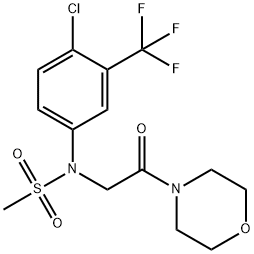 N-[4-chloro-3-(trifluoromethyl)phenyl]-N-(2-morpholin-4-yl-2-oxoethyl)methanesulfonamide Structure