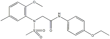 N-(4-ethoxyphenyl)-2-[2-methoxy-5-methyl(methylsulfonyl)anilino]acetamide Structure
