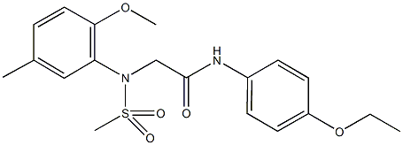 N-(4-ethoxyphenyl)-2-[2-methoxy-5-methyl(methylsulfonyl)anilino]acetamide Struktur