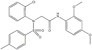 2-{2-chloro[(4-methylphenyl)sulfonyl]anilino}-N-(2,4-dimethoxyphenyl)acetamide,333451-53-9,结构式