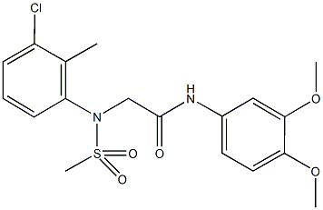 2-[3-chloro-2-methyl(methylsulfonyl)anilino]-N-(3,4-dimethoxyphenyl)acetamide|