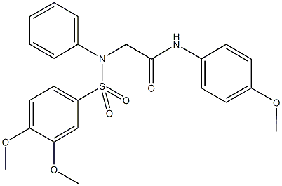 2-[3,4-dimethoxy(phenylsulfonyl)anilino]-N-(4-methoxyphenyl)acetamide,333451-75-5,结构式