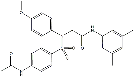 2-({[4-(acetylamino)phenyl]sulfonyl}-4-methoxyanilino)-N-(3,5-dimethylphenyl)acetamide|