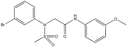 2-[3-bromo(methylsulfonyl)anilino]-N-(3-methoxyphenyl)acetamide Struktur