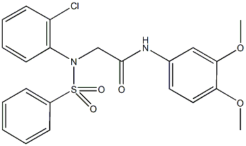 2-[2-chloro(phenylsulfonyl)anilino]-N-(3,4-dimethoxyphenyl)acetamide,333452-45-2,结构式