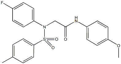 333452-51-0 2-{4-fluoro[(4-methylphenyl)sulfonyl]anilino}-N-(4-methoxyphenyl)acetamide