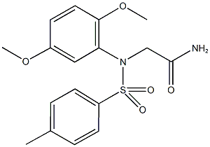 2-{2,5-dimethoxy[(4-methylphenyl)sulfonyl]anilino}acetamide Structure