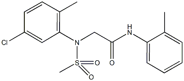 2-[5-chloro-2-methyl(methylsulfonyl)anilino]-N-(2-methylphenyl)acetamide,333452-85-0,结构式