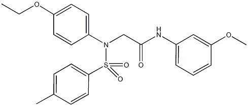 2-{4-ethoxy[(4-methylphenyl)sulfonyl]anilino}-N-(3-methoxyphenyl)acetamide Structure