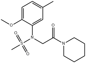 333453-35-3 N-(2-methoxy-5-methylphenyl)-N-[2-oxo-2-(1-piperidinyl)ethyl]methanesulfonamide