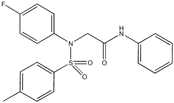 2-{4-fluoro[(4-methylphenyl)sulfonyl]anilino}-N-phenylacetamide 结构式