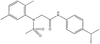 2-[2,5-dimethyl(methylsulfonyl)anilino]-N-(4-isopropylphenyl)acetamide Structure