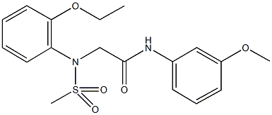 2-[2-ethoxy(methylsulfonyl)anilino]-N-(3-methoxyphenyl)acetamide 化学構造式