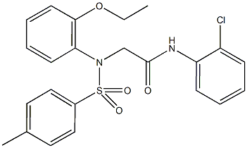 N-(2-chlorophenyl)-2-{2-ethoxy[(4-methylphenyl)sulfonyl]anilino}acetamide Structure
