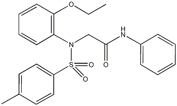 2-{2-ethoxy[(4-methylphenyl)sulfonyl]anilino}-N-phenylacetamide Structure