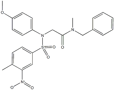 N-benzyl-2-[({3-nitro-4-methylphenyl}sulfonyl)-4-methoxyanilino]-N-methylacetamide Structure