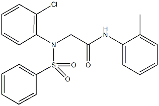 333454-83-4 2-[2-chloro(phenylsulfonyl)anilino]-N-(2-methylphenyl)acetamide