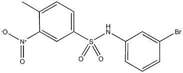 N-(3-bromophenyl)-3-nitro-4-methylbenzenesulfonamide Struktur