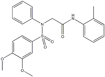 333456-46-5 2-[3,4-dimethoxy(phenylsulfonyl)anilino]-N-(2-methylphenyl)acetamide