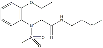 2-[2-ethoxy(methylsulfonyl)anilino]-N-(2-methoxyethyl)acetamide 结构式