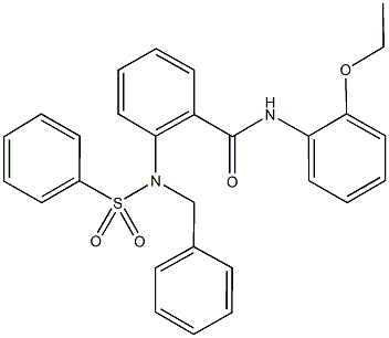 2-[benzyl(phenylsulfonyl)amino]-N-(2-ethoxyphenyl)benzamide Structure