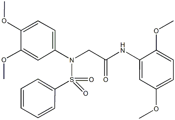 N-(2,5-dimethoxyphenyl)-2-{[(3,4-dimethoxyphenyl)sulfonyl]anilino}acetamide,333457-27-5,结构式