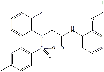 N-(2-ethoxyphenyl)-2-{2-methyl[(4-methylphenyl)sulfonyl]anilino}acetamide 化学構造式