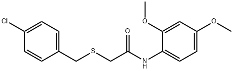 2-[(4-chlorobenzyl)sulfanyl]-N-(2,4-dimethoxyphenyl)acetamide|